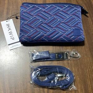 IHKWIP - THE TRIPLE ENTRY QUILTED CROSSBODY WITH WRISTLET STRAP - PATRIOTIC NAVY